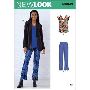 New Look Sewing Pattern 6645 Jacket Top Pants Misses Size 10-22